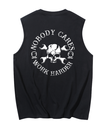 Nobody Cares Woke Harder Printed Men's Tank