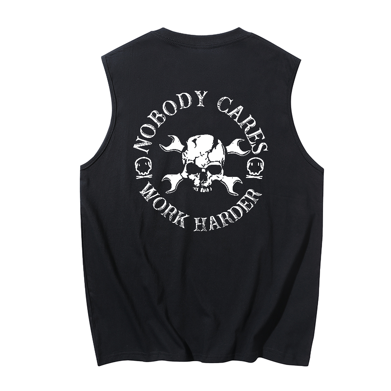 Nobody cares woke harder Print Men's Tank 1