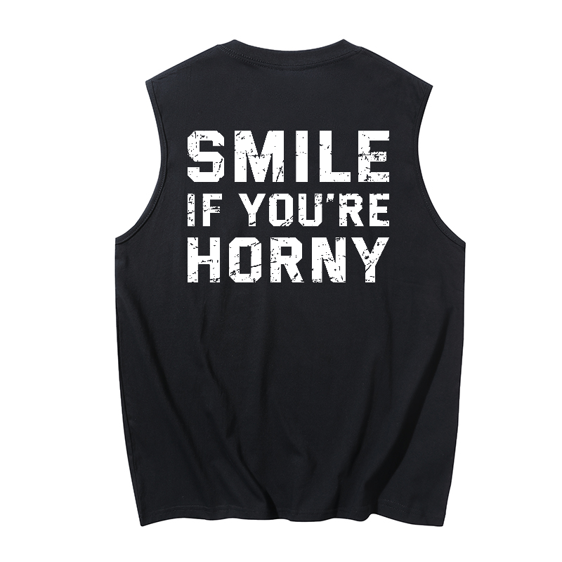 Smile if youre horny Print Men's Tank 2