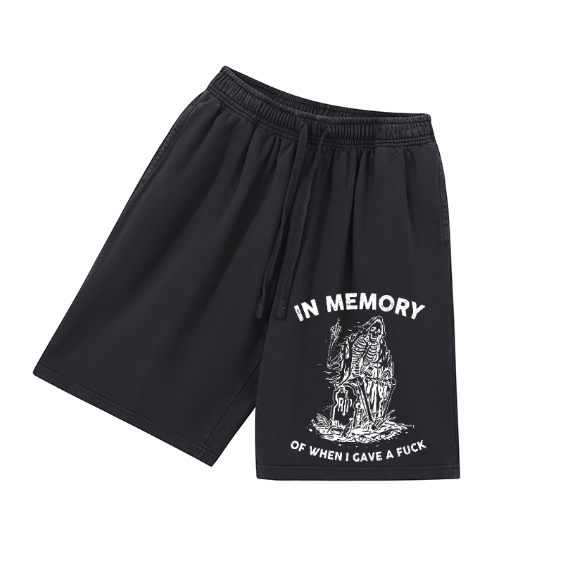 In Memory Of When I Gave A Fuck Print Men's Shorts