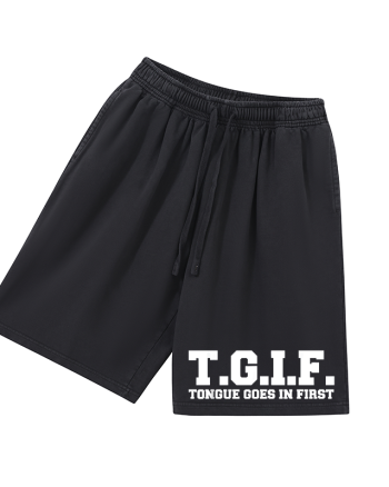 Tongue Goes In First Printed Men's Short