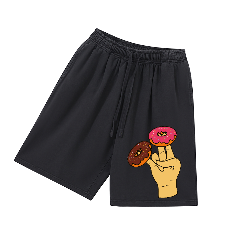 Two Donuts Print Men's Shorts