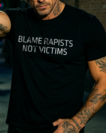 Blame Rapists Not Victims Printed T-shirt