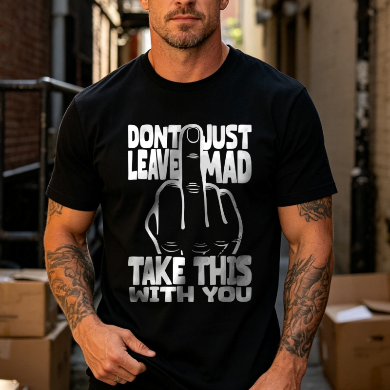 Don’t Just Leave Mad Printed T-shirt