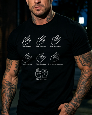 Funny Fingering Chart Printed T-shirt